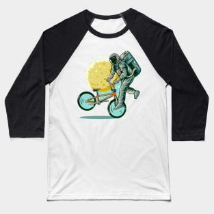 Astronaut freestyle bmx bike with moon Baseball T-Shirt